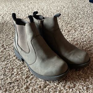 Dark green ankle boots